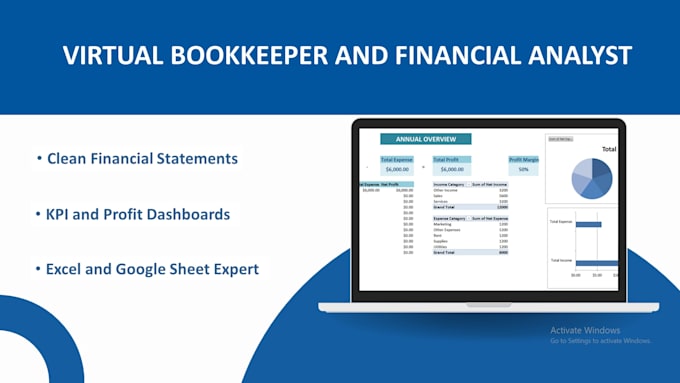be your virtual bookkeeper and financial analyst