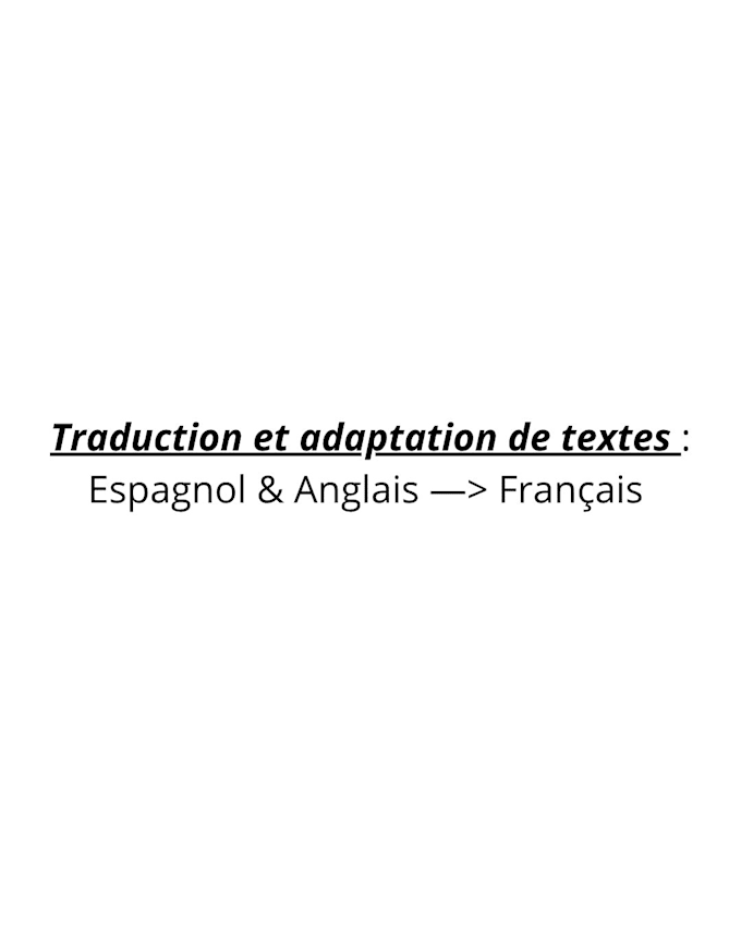 traduction et adaptation de textes