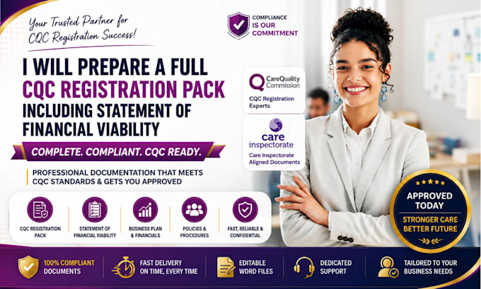 prepare a full cqc registration pack including statement of financial viability