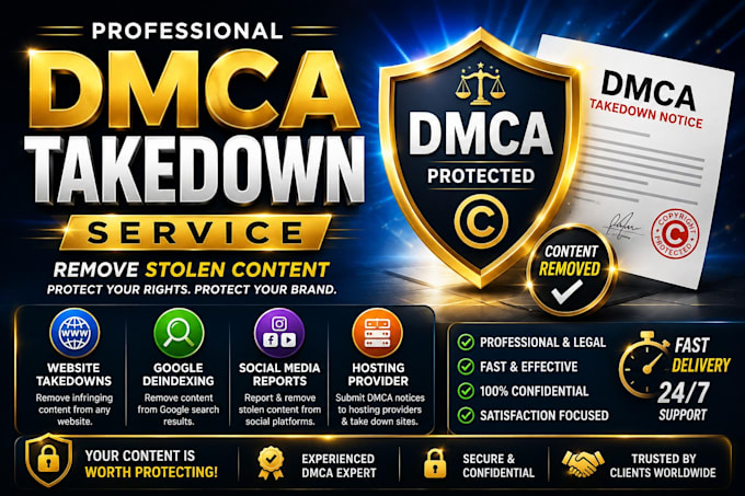 remove stolen content with professional dmca takedown service