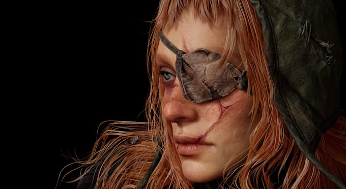 do realistic 3d metahuman character for music and game video