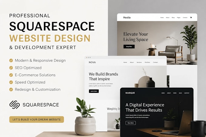 build squarespace website design as squarespace expert