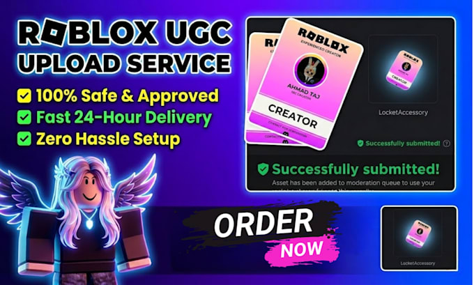 upload any accessory to your roblox
