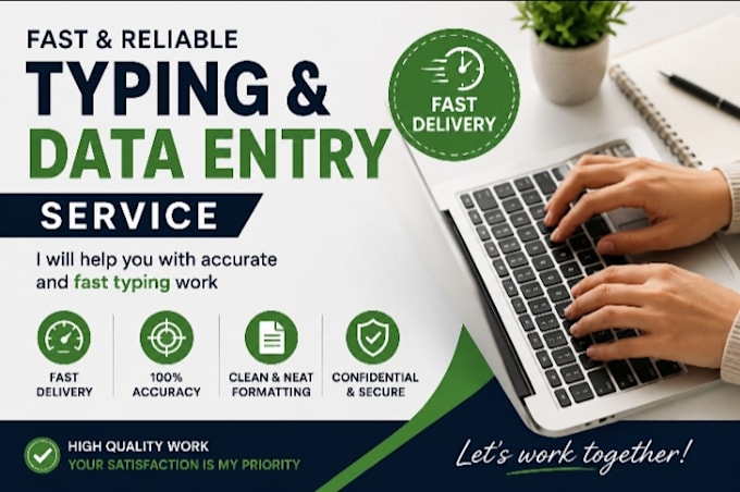 fast typing and accurate data entry service
