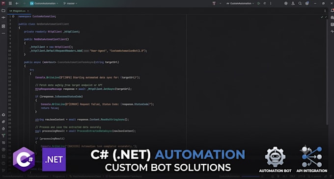 develop custom csharp automation bot or web scraper