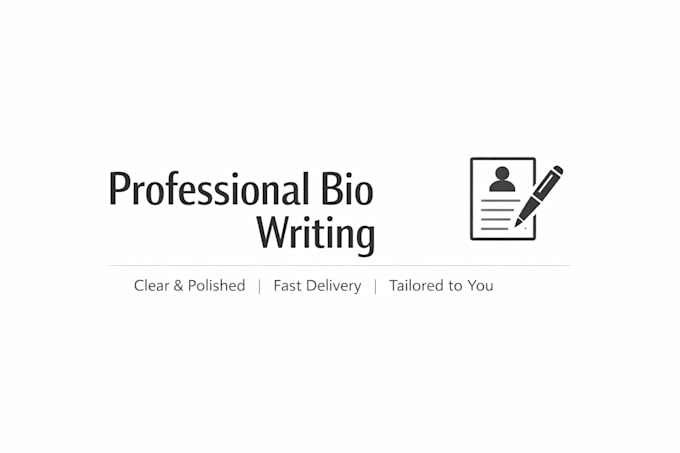 write a professional bio for you fast