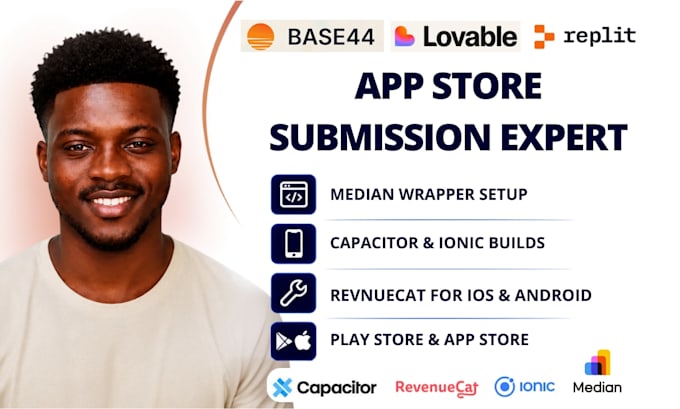 base44 capacitor base44 median revenuecat ionic android ios app store submission