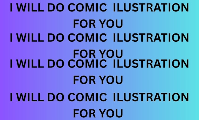 do comic book illustration, comic strip and panels for you