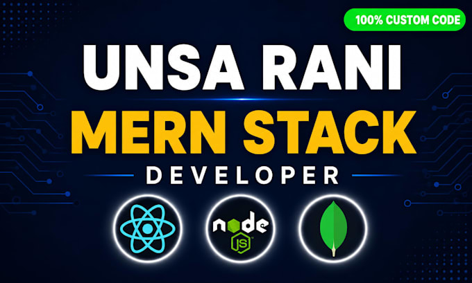 develop a custom mern stack website with react and node js