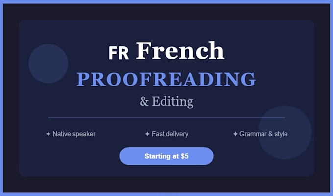proofread and correct your french text