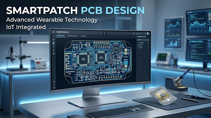 create wearable smartpatch pcb design for iot devices
