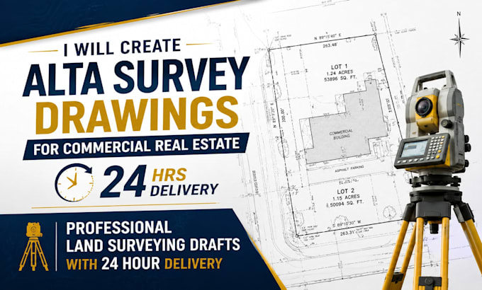 draft accurate alta survey drawings within 24 hours