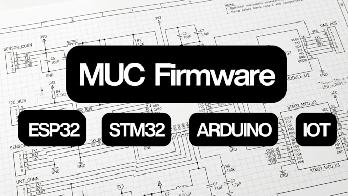 write embedded c firmware, microcontoller code for esp32, arduino, stm32 iot