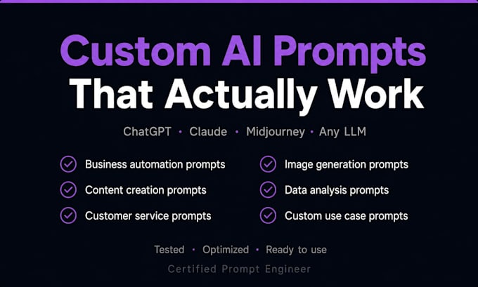create custom ai prompts for chatgpt, claude or any llm