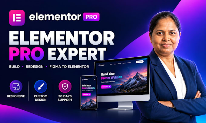 build or redesign an elementor pro website