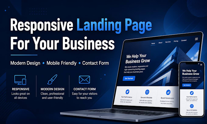 create responsive landing page