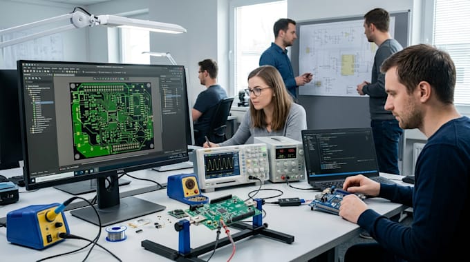provide pcb layout, firmware and electronics engineering services