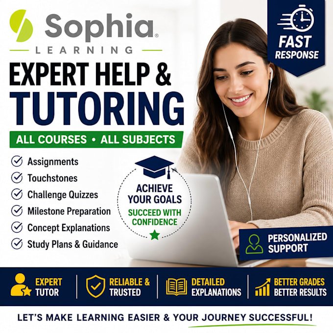 do sophia learning, online course, assigned tasks, and touchstones