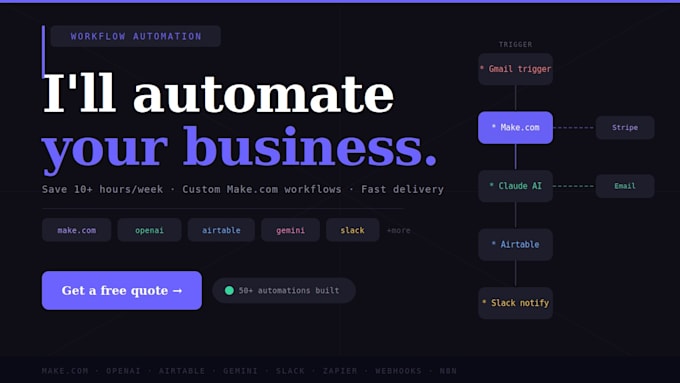 build complex make com automations and API integrations