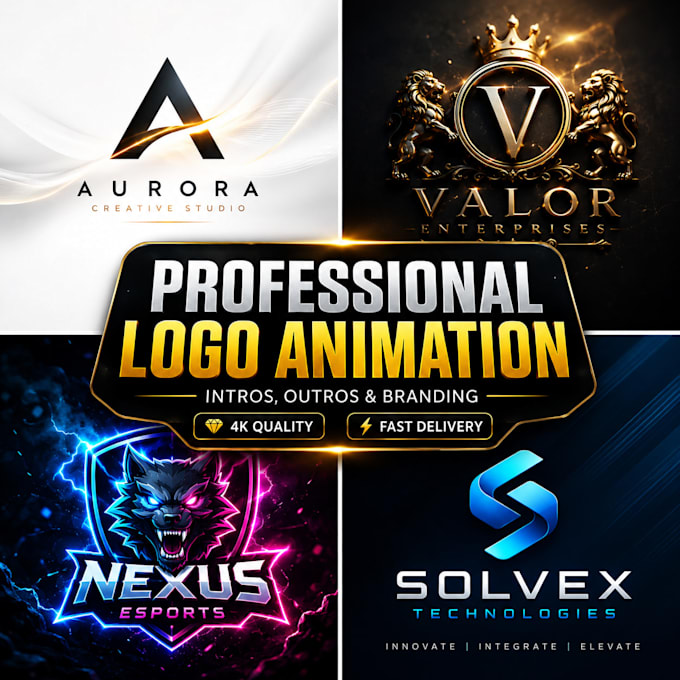 animate your logo professionally for intro, outro, and branding