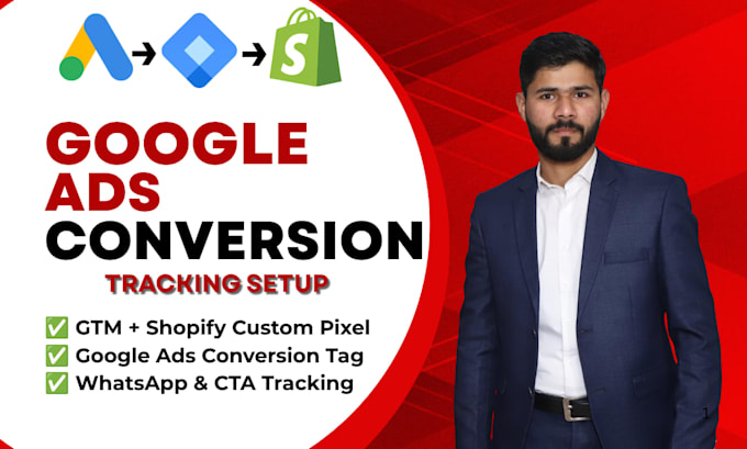 setup google ads conversion tracking on shopify via GTM and custom pixel