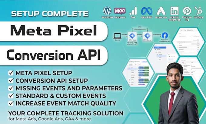 setup facebook pixel, capi, GTM and fix meta pixel tracking