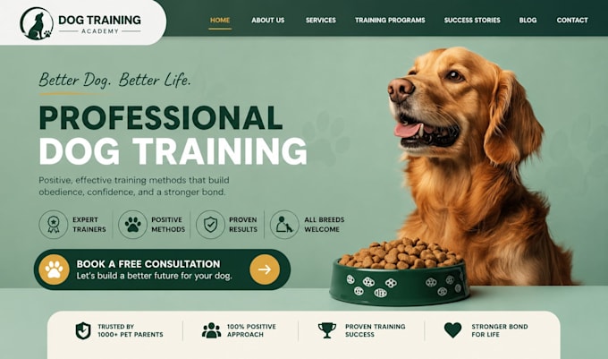 design wix dog walking website pet care service website grooming website