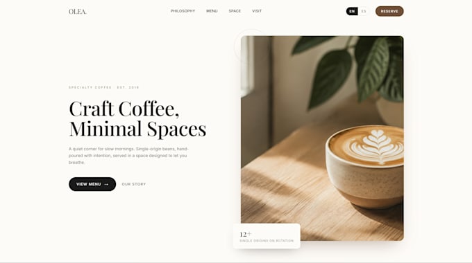 design a high performance landing page with clean code