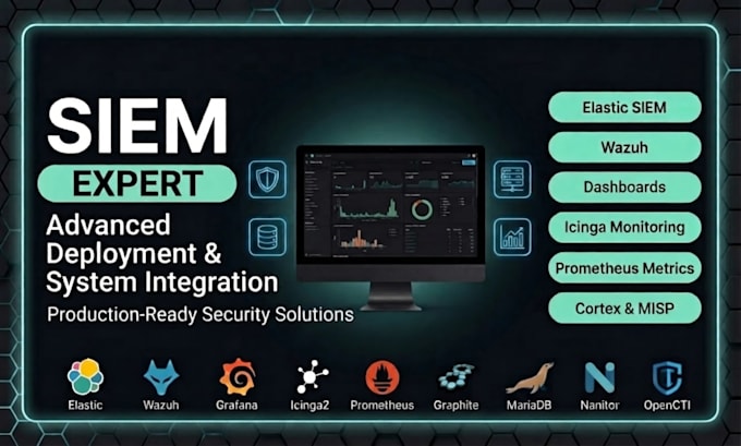 deploy and configure elastic, wazuh siem platforms
