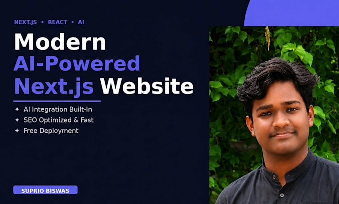 build a modern nextjs website with ai features and free deployment