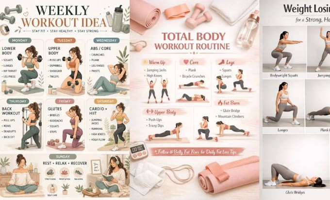 create weight loss, fat loss, burn fat, lose weight workout plan PDF