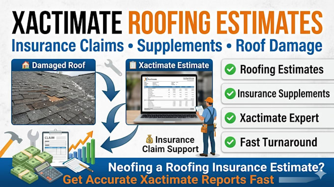 provide roofing estimate using xactimate software write roofing insurance