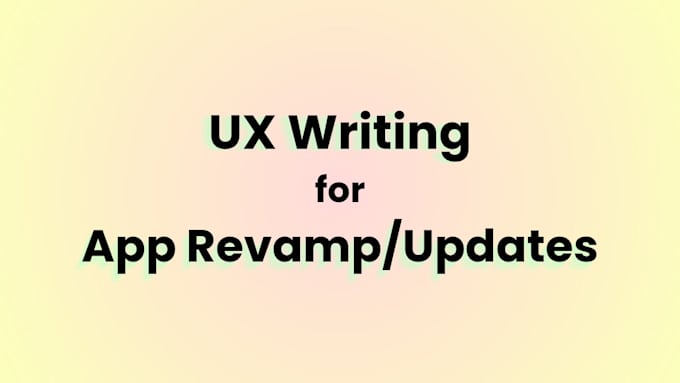 ux writing for app