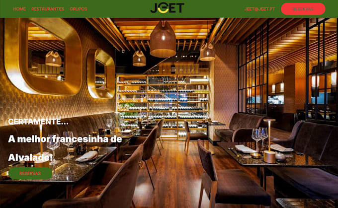 design a modern restaurant website with online reservations