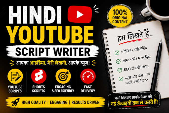 write engaging hindi youtube scripts for your channel