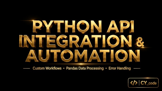 build custom python API integrations and data automation