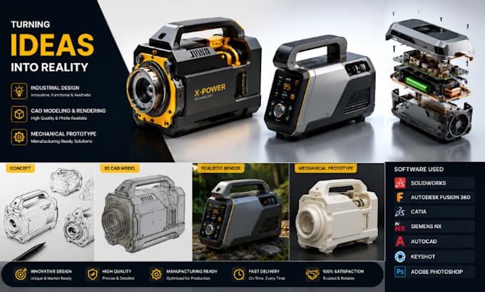 Create industrial design, cad rendering and mechanical product ...