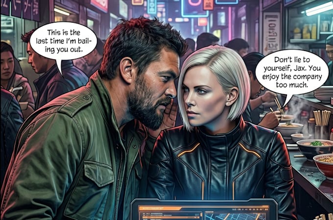 do ai comic book graphic novel visual novel anime illustration
