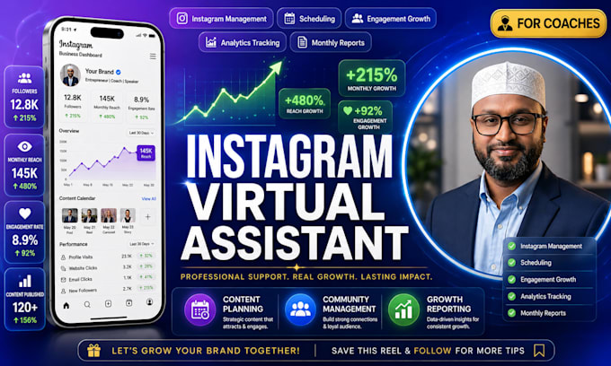 be instagram virtual assistant for coaches, creators, agencies and startups