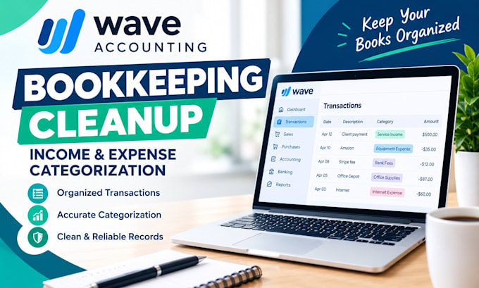 clean up and categorize your wave bookkeeping transactions