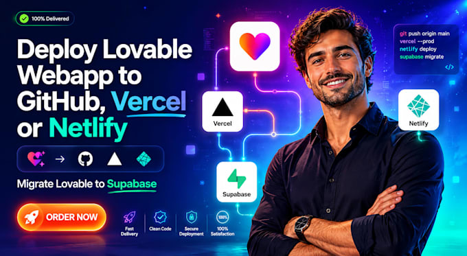 deploy lovable webapp to github, vercel or netlify, migrate lovable to supabase