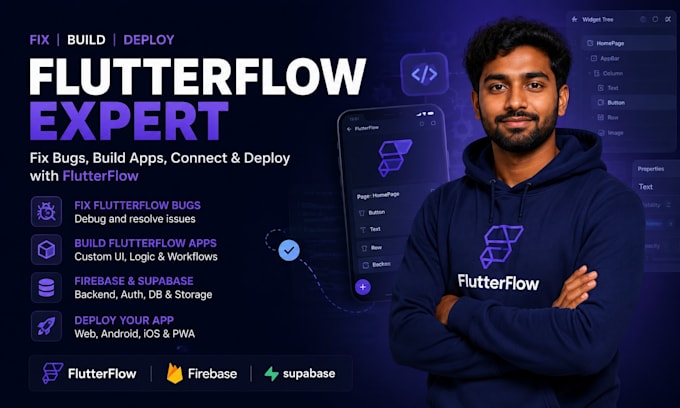 fix flutterflow bugs flutterflow app firebase supabase deploy flutterflow expert