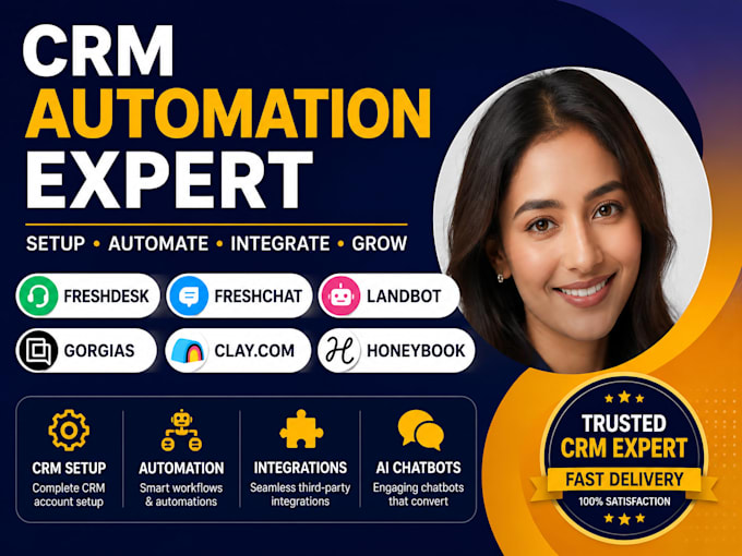 be your freshdesk, freshchat, landbot chatbot, gorgias crm, clay com, honeybook