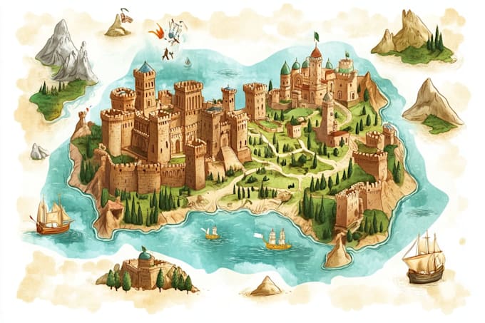 design vector or isometric map illustration