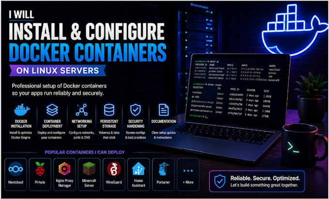 install and configure docker containers on linux servers