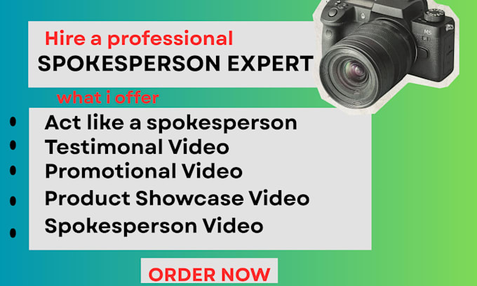 spokesperson ugc actor spokesperson video