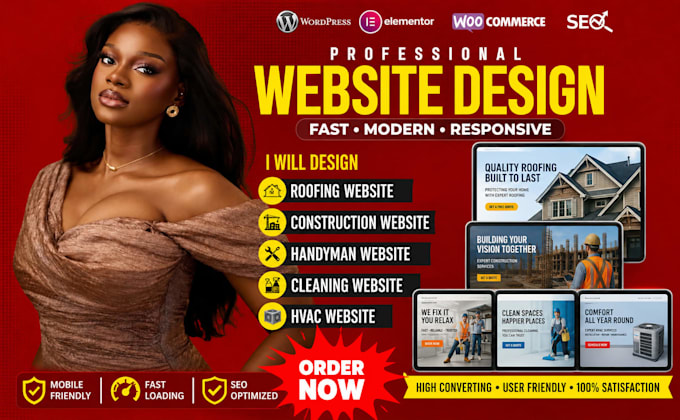 do roofing website construction website handyman website cleaning hvac website