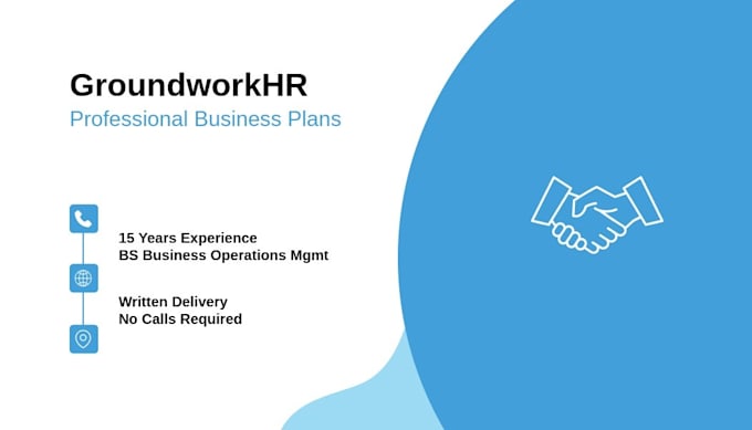 write a professional business plan for your startup or small business
