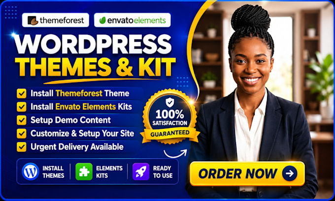 setup themeforest theme, envato elements kit and demo content