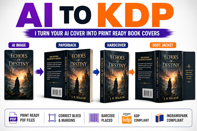 convert your ai book cover into a HQ print ready PDF
